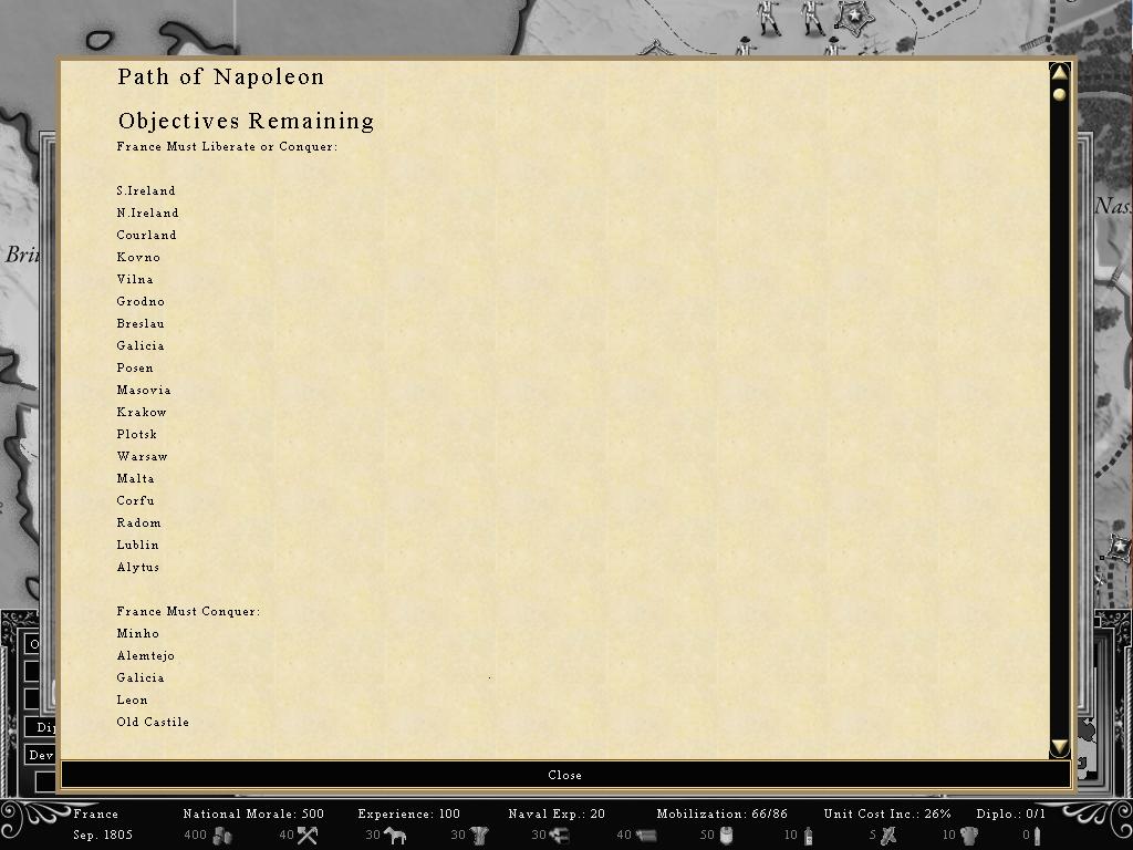 PathOfNapoleon-Objectives